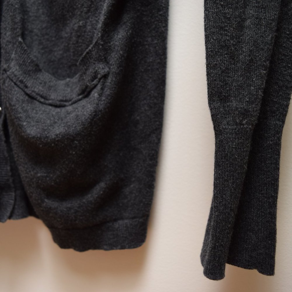 Loft Charcoal Cardigan with Pockets in Women's S - Picture 7 of 9